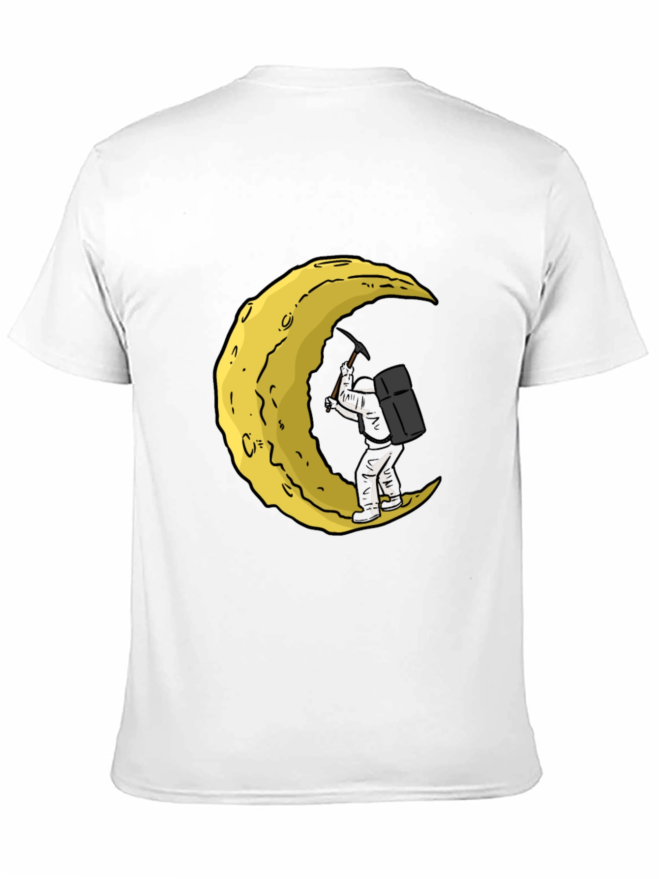 Moon Mining Graphic T-Shirt - Black Cotton Tee