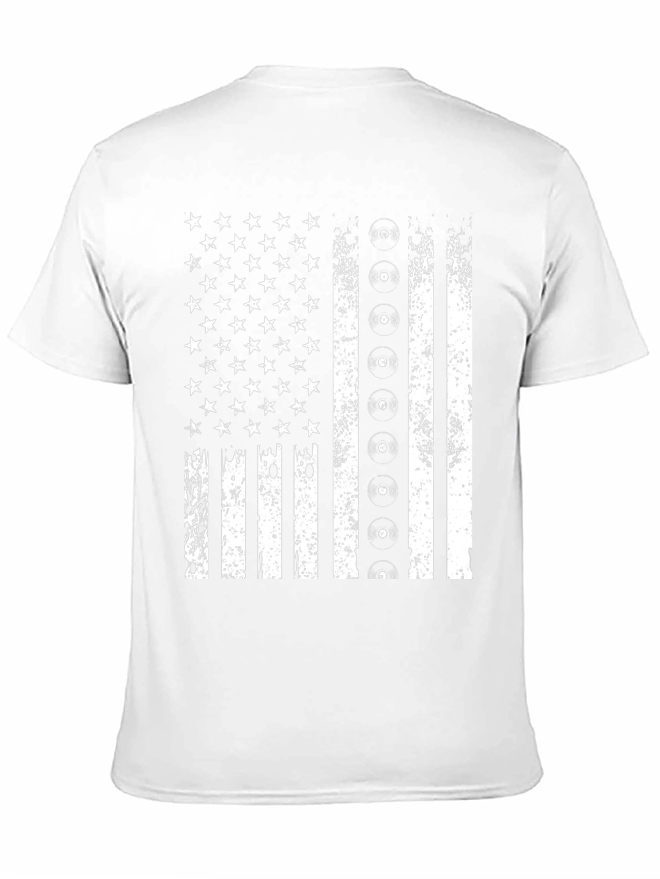 Distressed American Flag Record Player T-Shirt