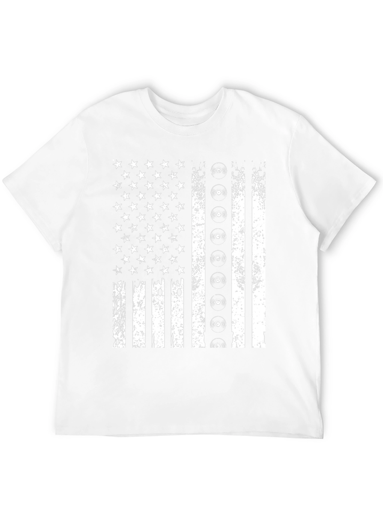 Distressed American Flag Record Player T-Shirt