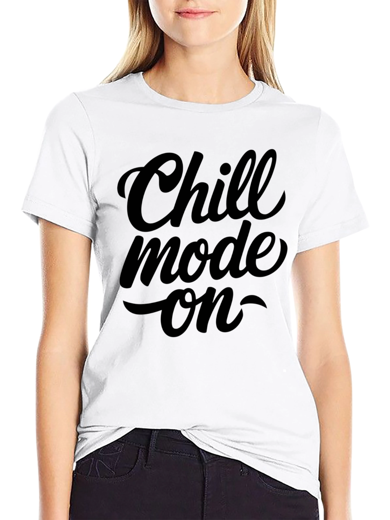 Chill Mode On Black Graphic T-Shirt
