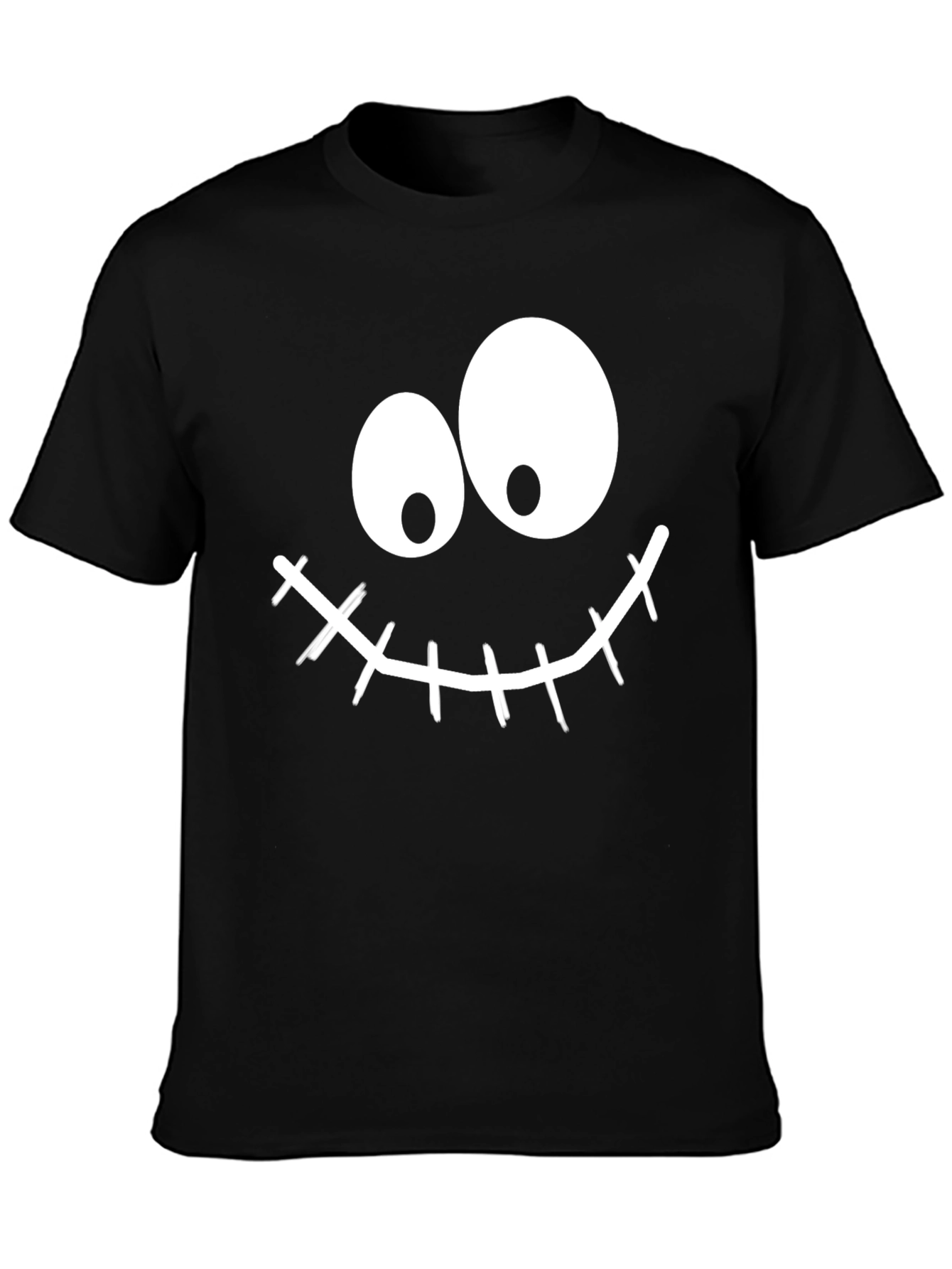 Funny Halloween Face Black T-Shirt