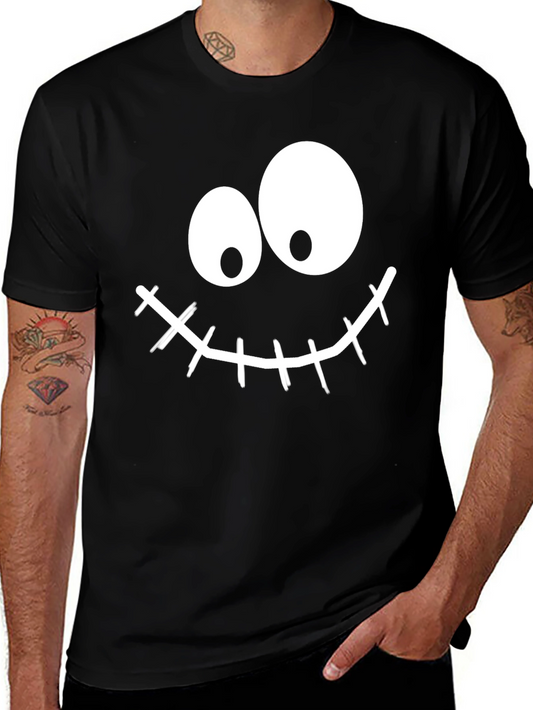 Funny Halloween Face Black T-Shirt