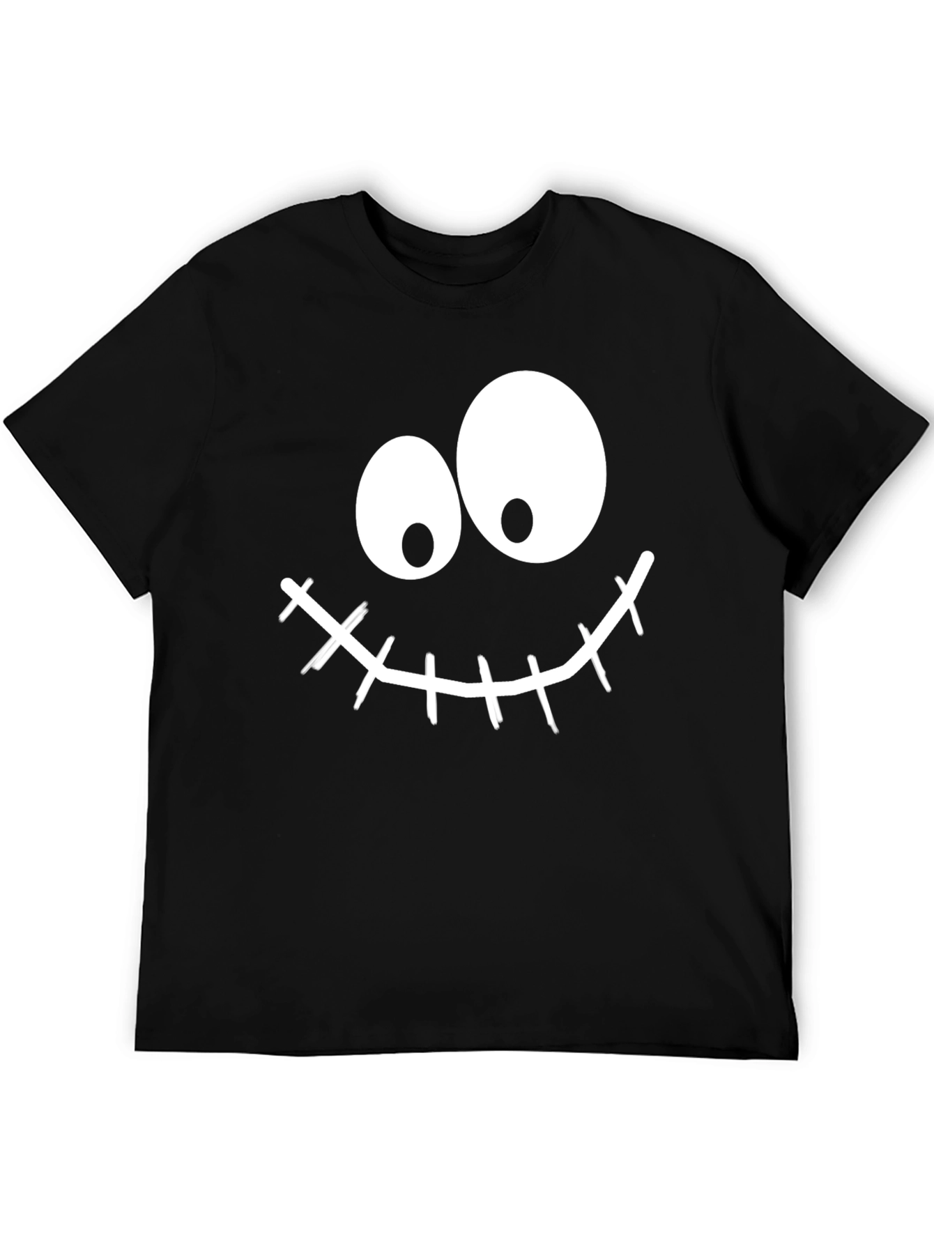 Funny Halloween Face Black T-Shirt