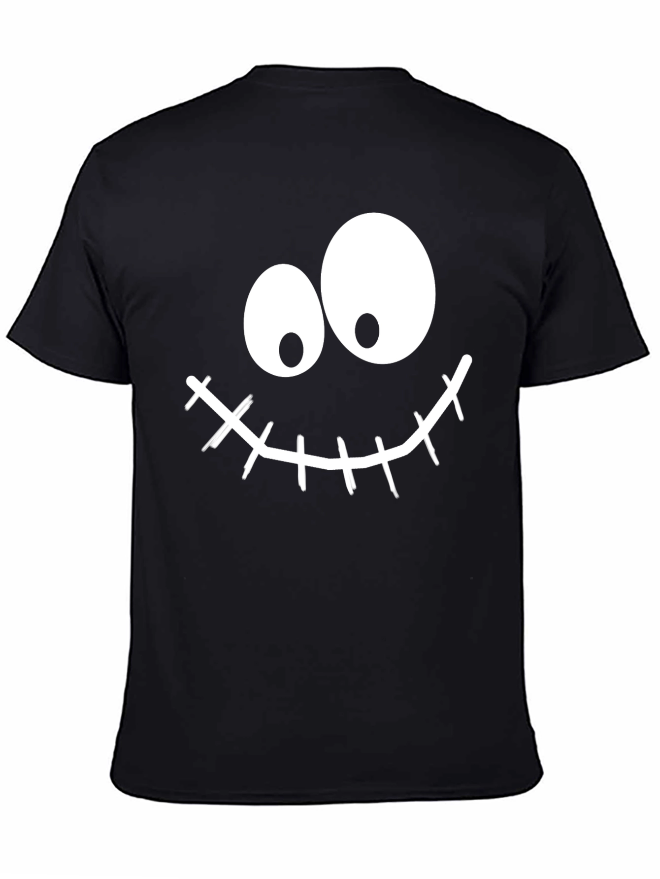 Funny Halloween Face Black T-Shirt