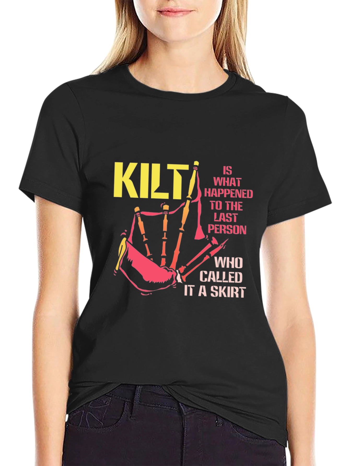 Kilt Warning Graphic Tee - Scottish Pride T-Shirt