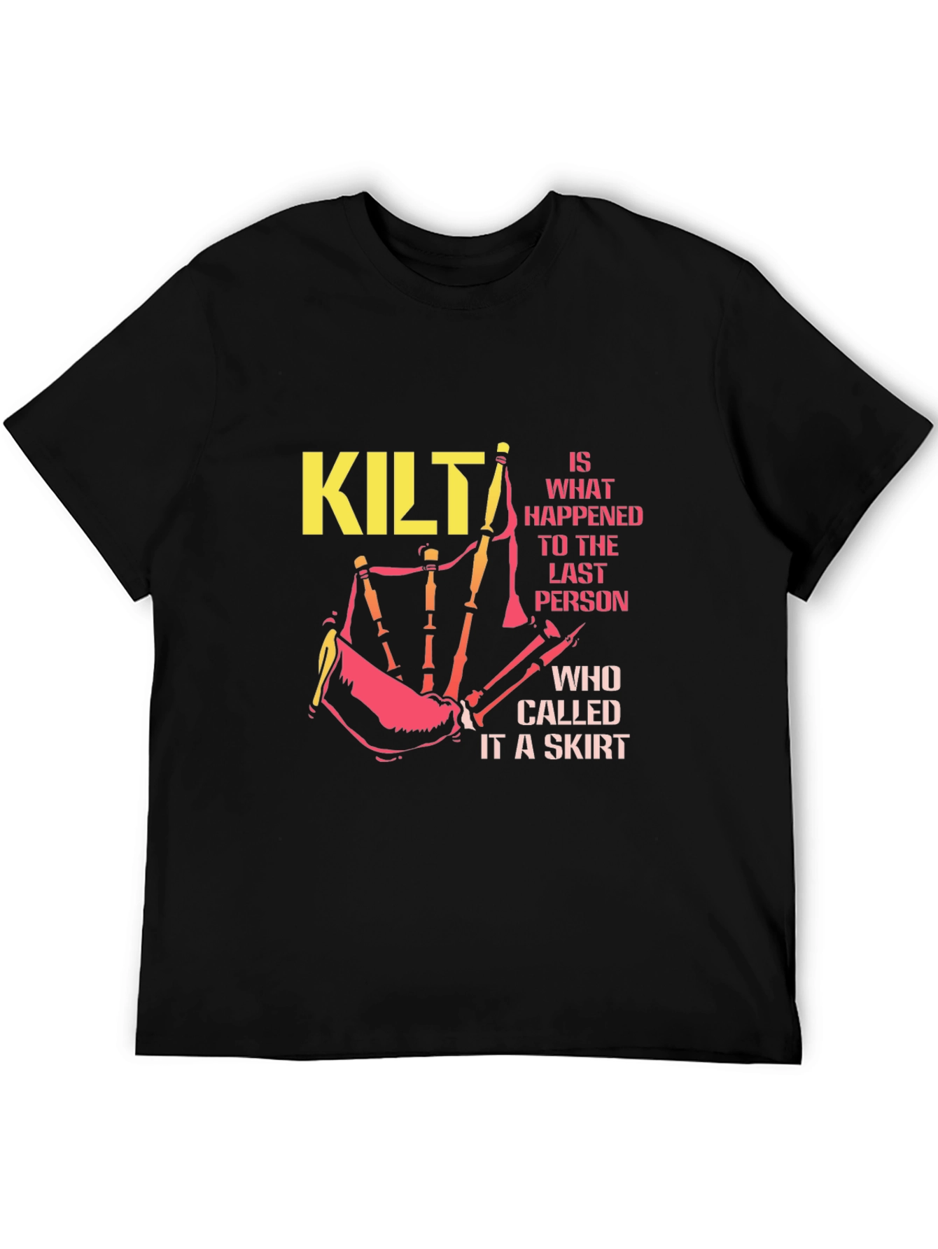 Kilt Warning Graphic Tee - Scottish Pride T-Shirt