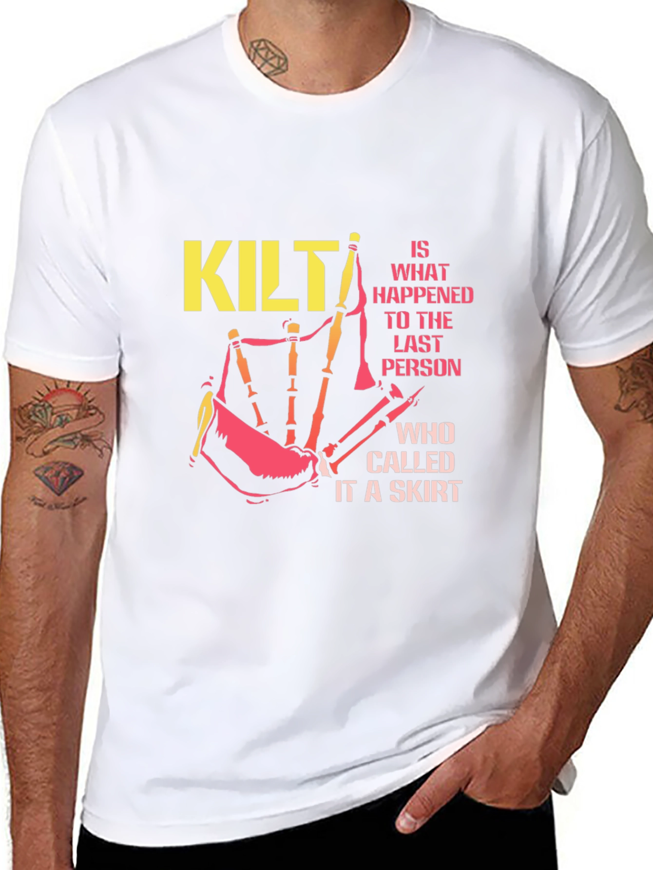 Kilt Warning Graphic Tee - Scottish Pride T-Shirt