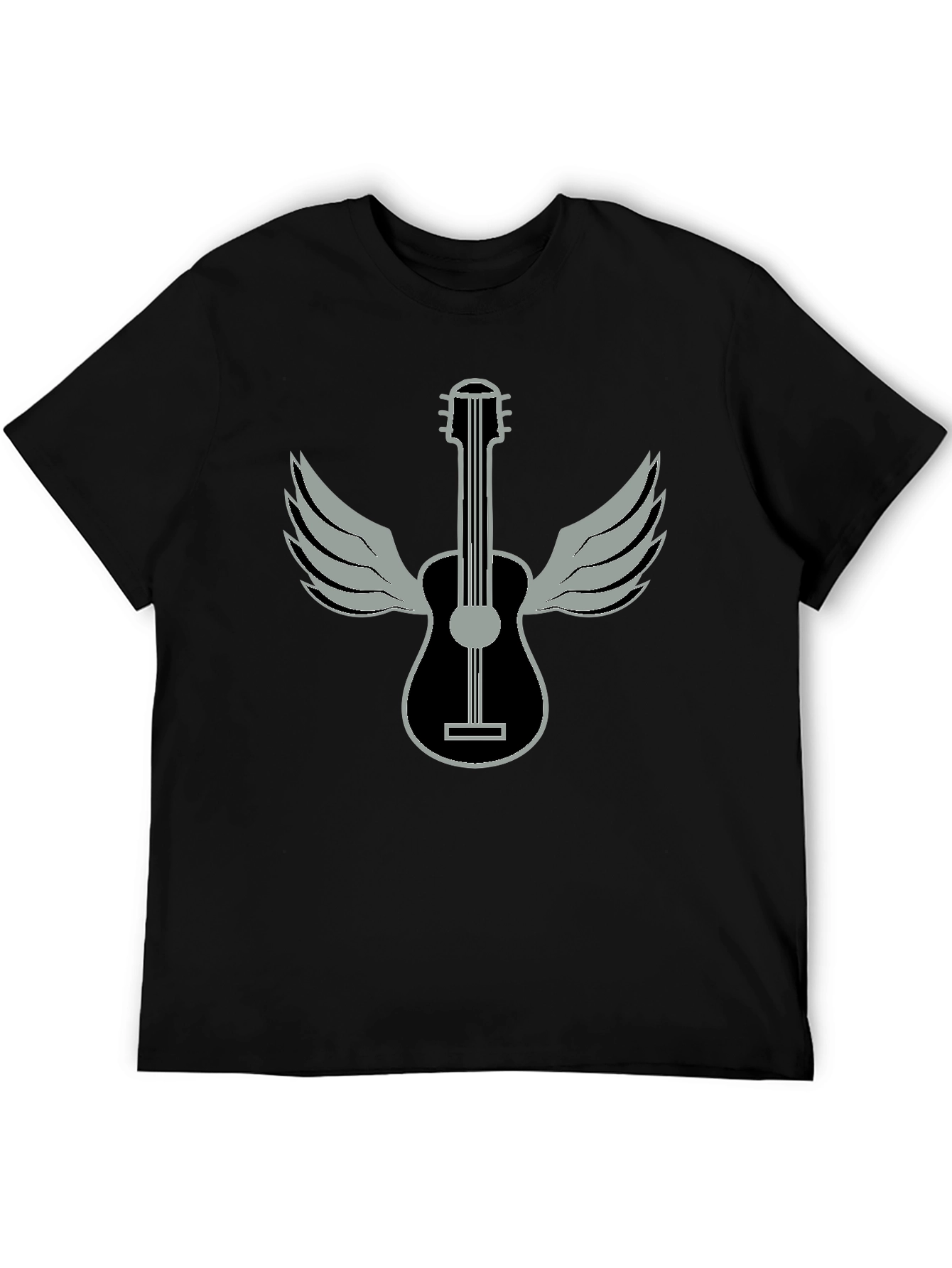 Winged Guitar Graphic T-Shirt - Music Lover Tee