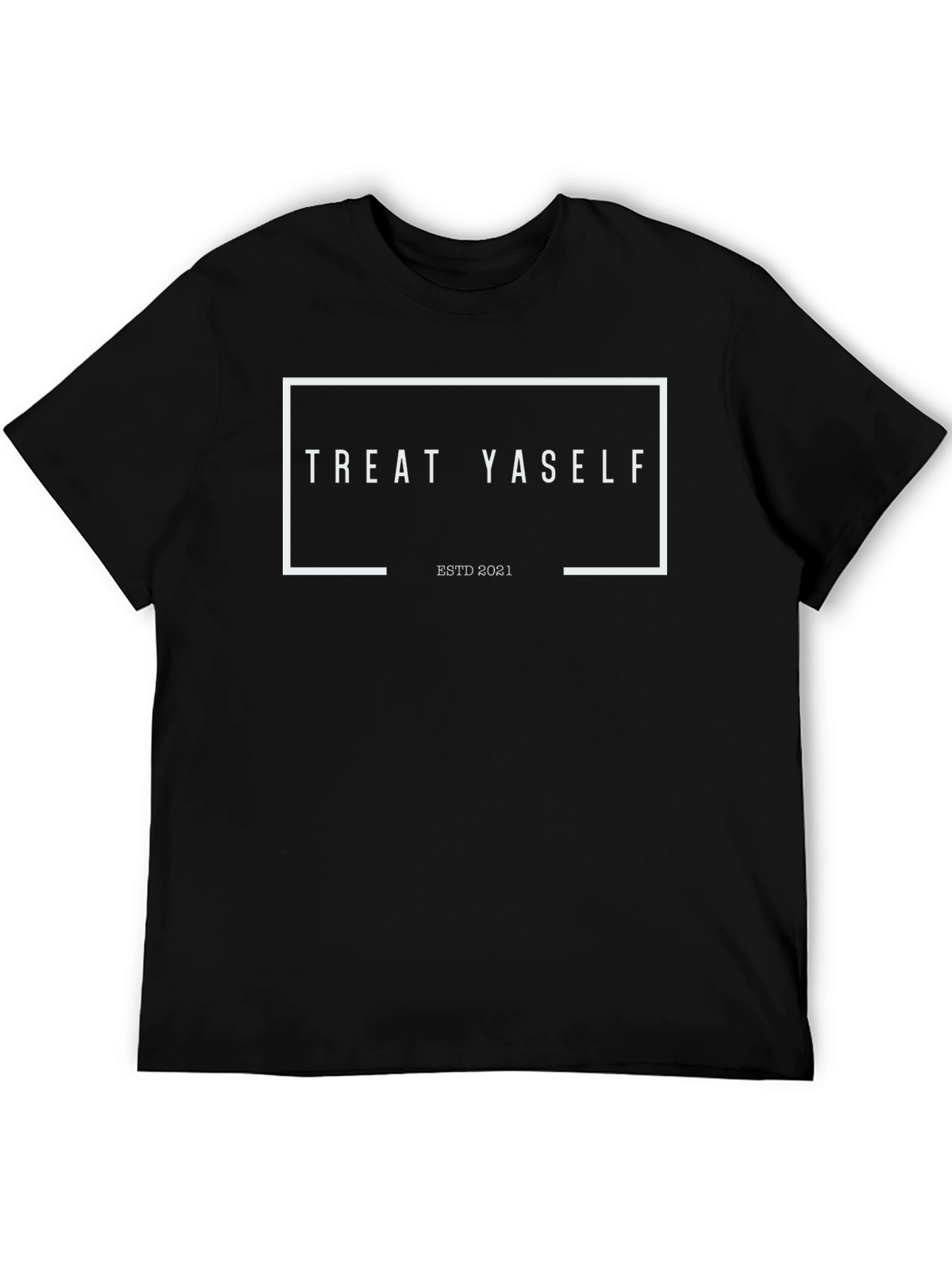 Treat Yoself Tee - Black Graphic T-Shirt