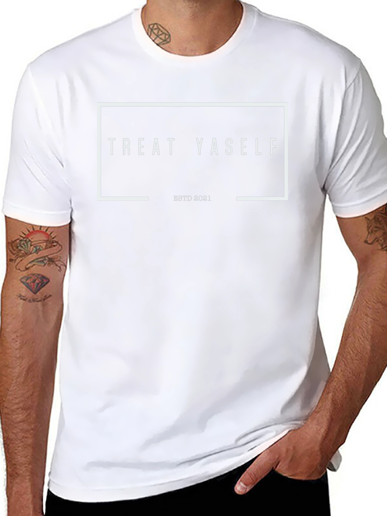 Treat Yoself Tee - Black Graphic T-Shirt