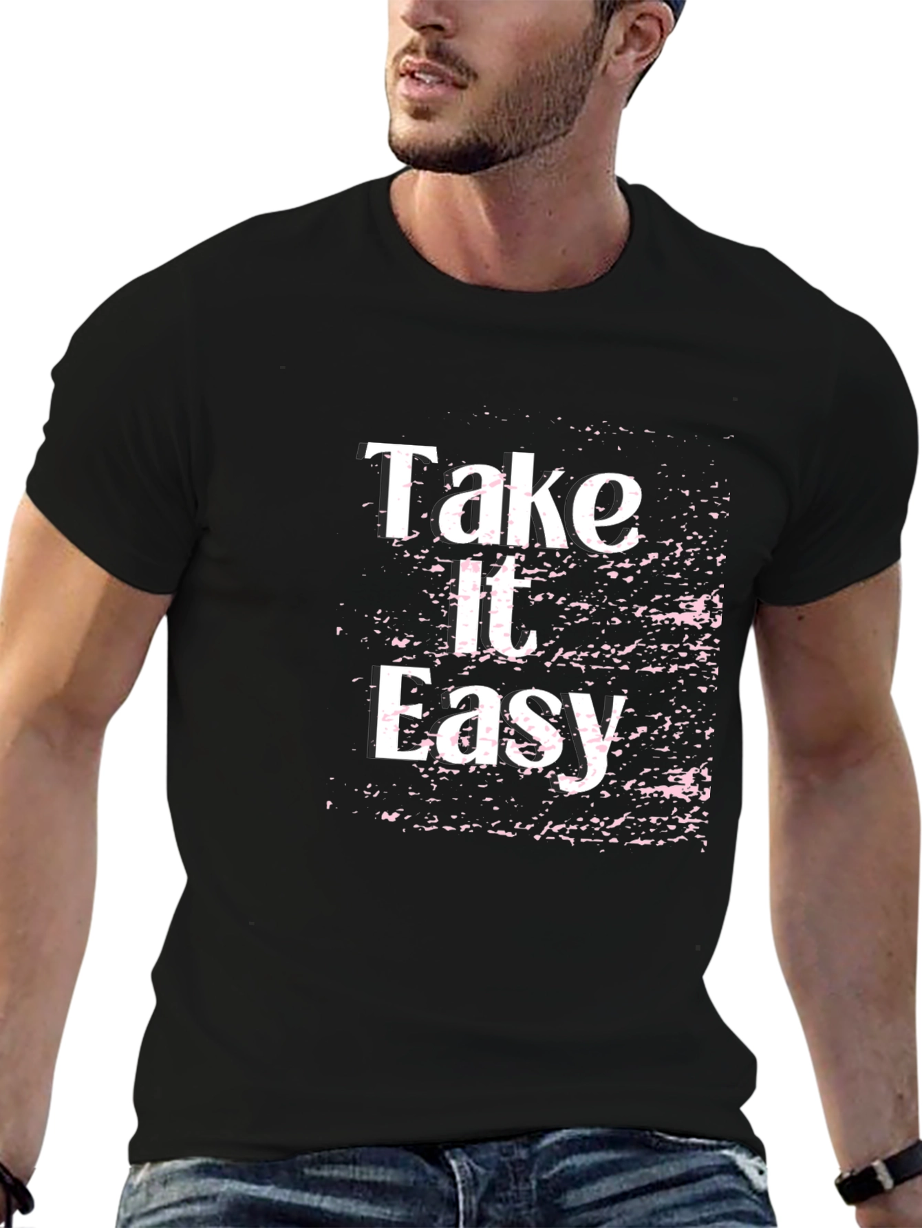 Take It Easy Graphic Tee - Trendy Casual Shirt