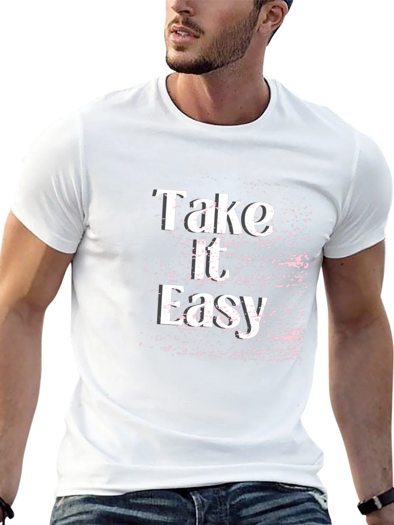 Take It Easy Graphic Tee - Trendy Casual Shirt