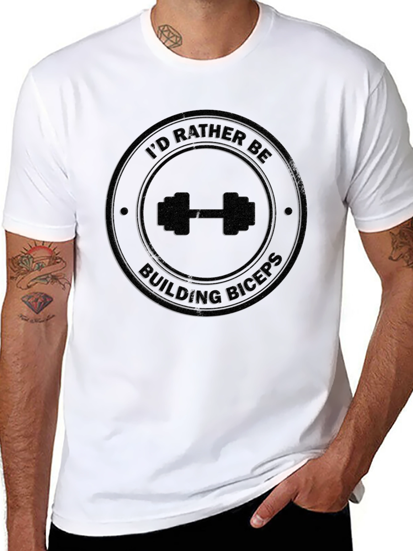 Id Rather Be Building Biceps T-Shirt