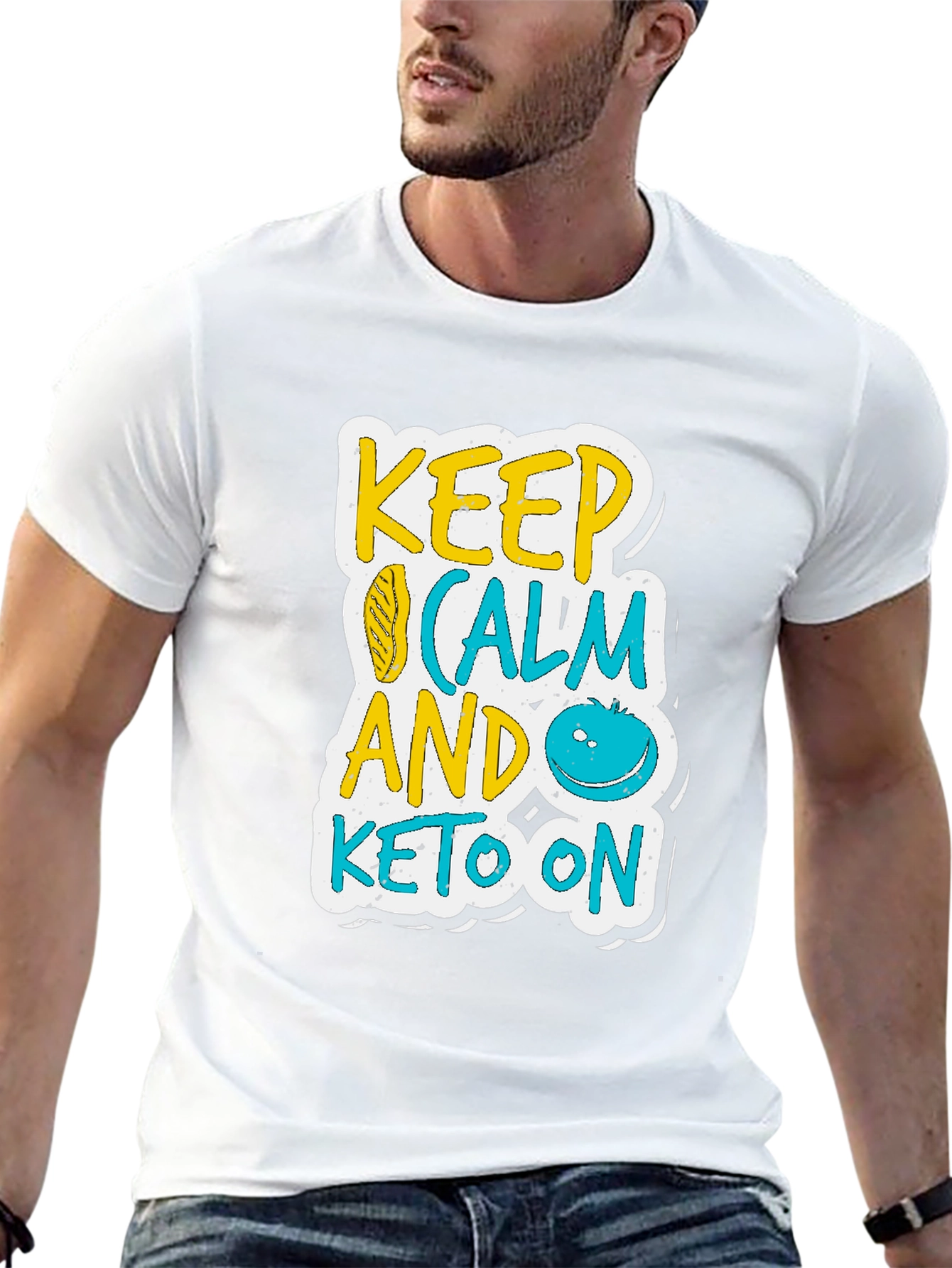 Keep Calm and Keto On Black T-Shirt