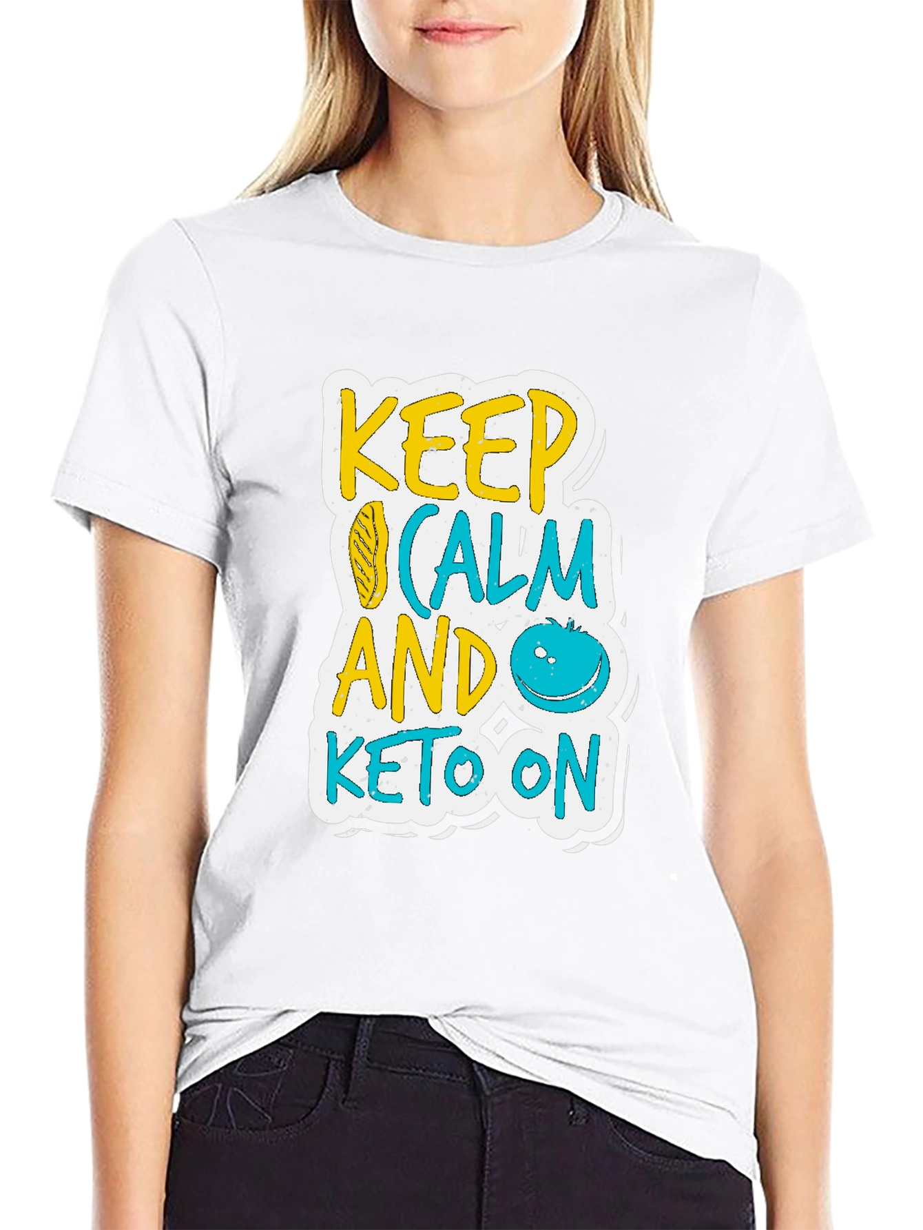 Keep Calm and Keto On Black T-Shirt