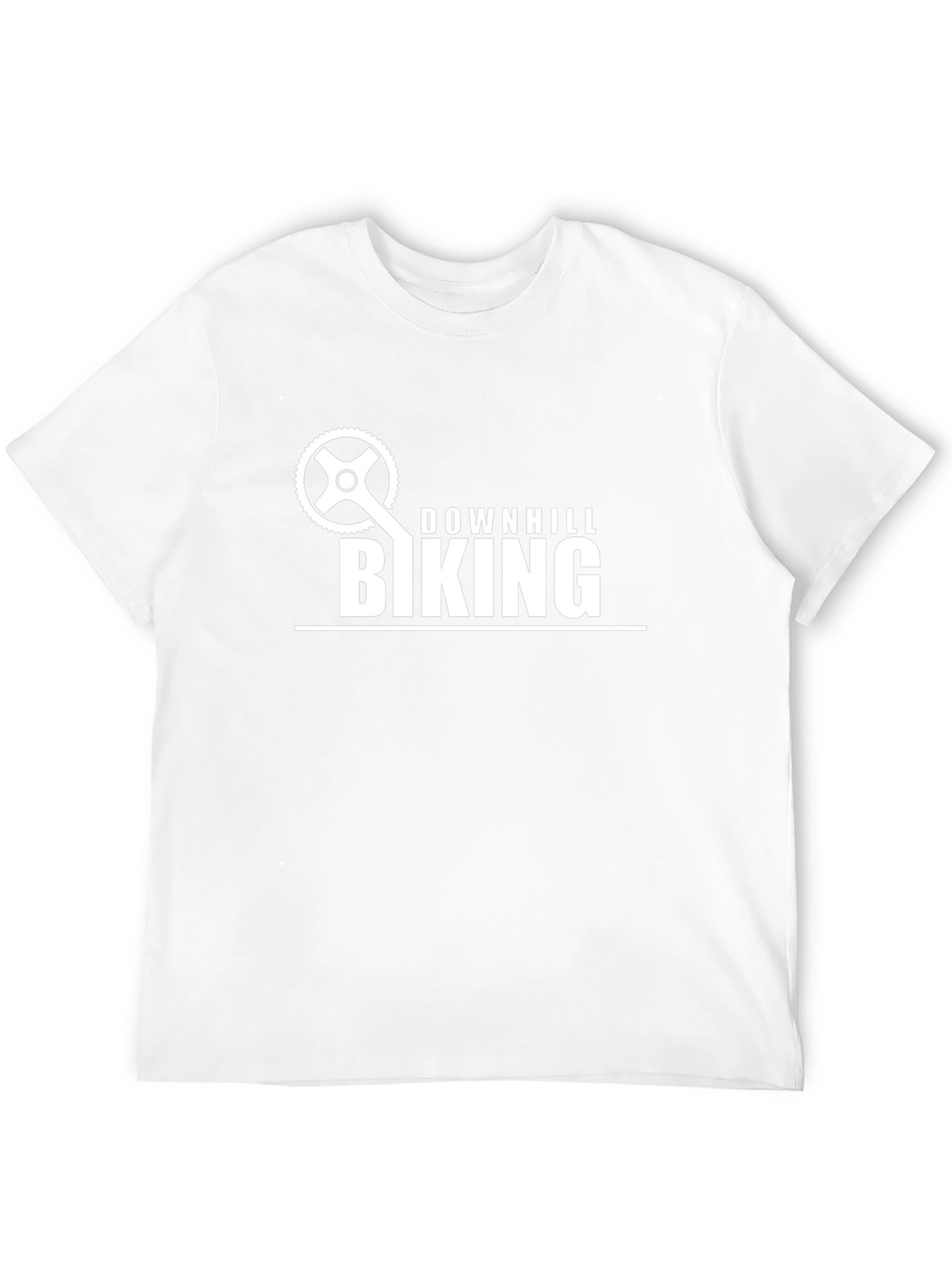 Downhill Biking Graphic Tee - Black Cotton T-Shirt