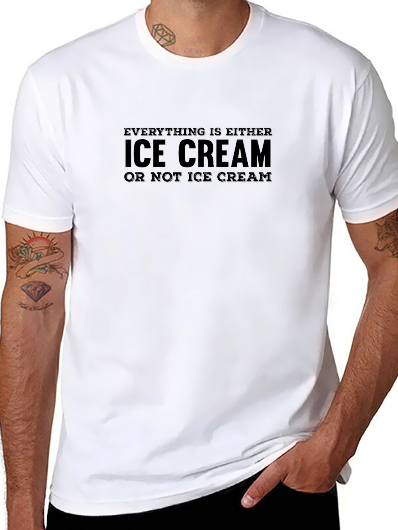 Ice Cream Graphic Tee - Funny Novelty Shirt