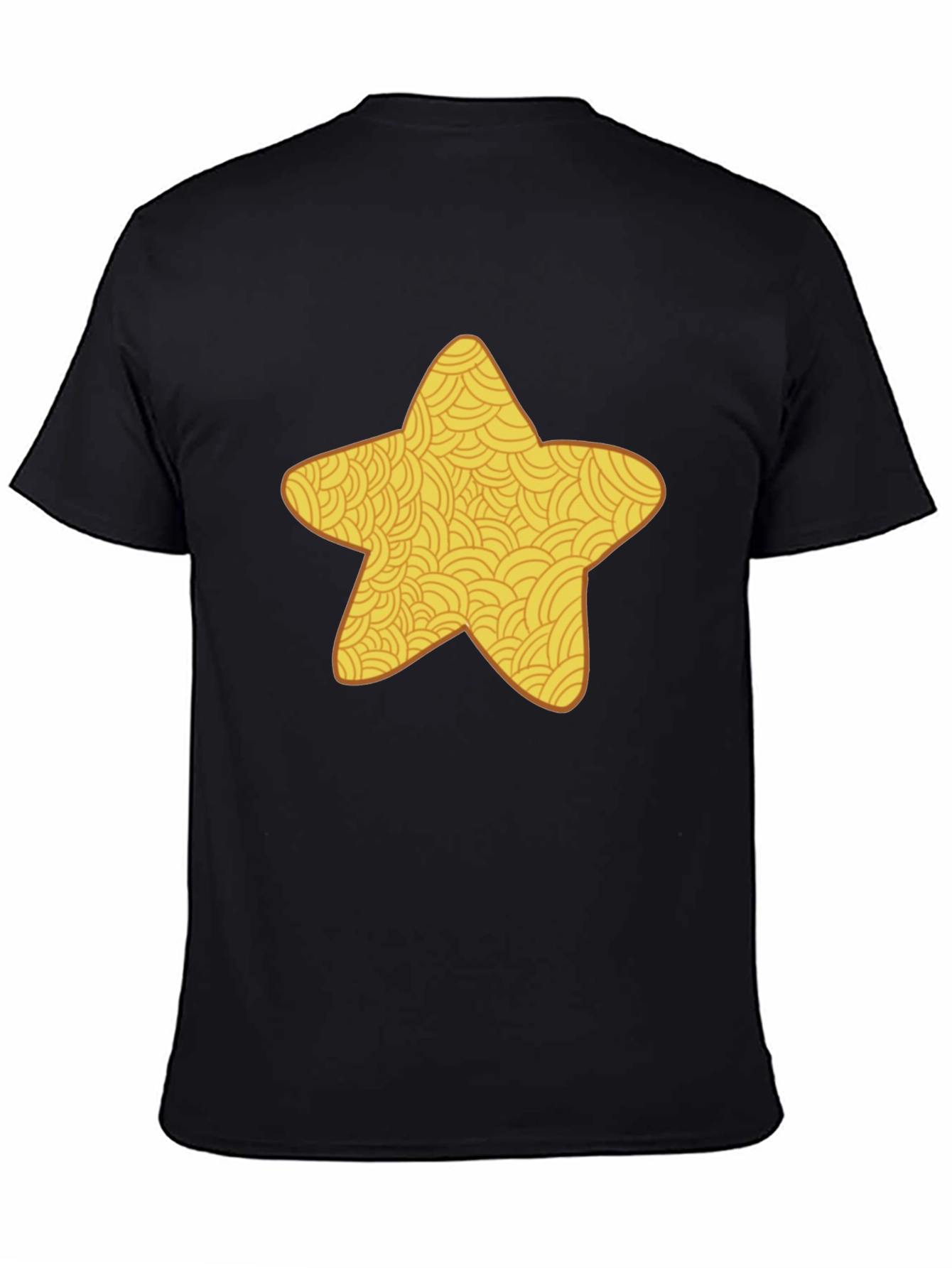 Golden Star Graphic Black T-Shirt