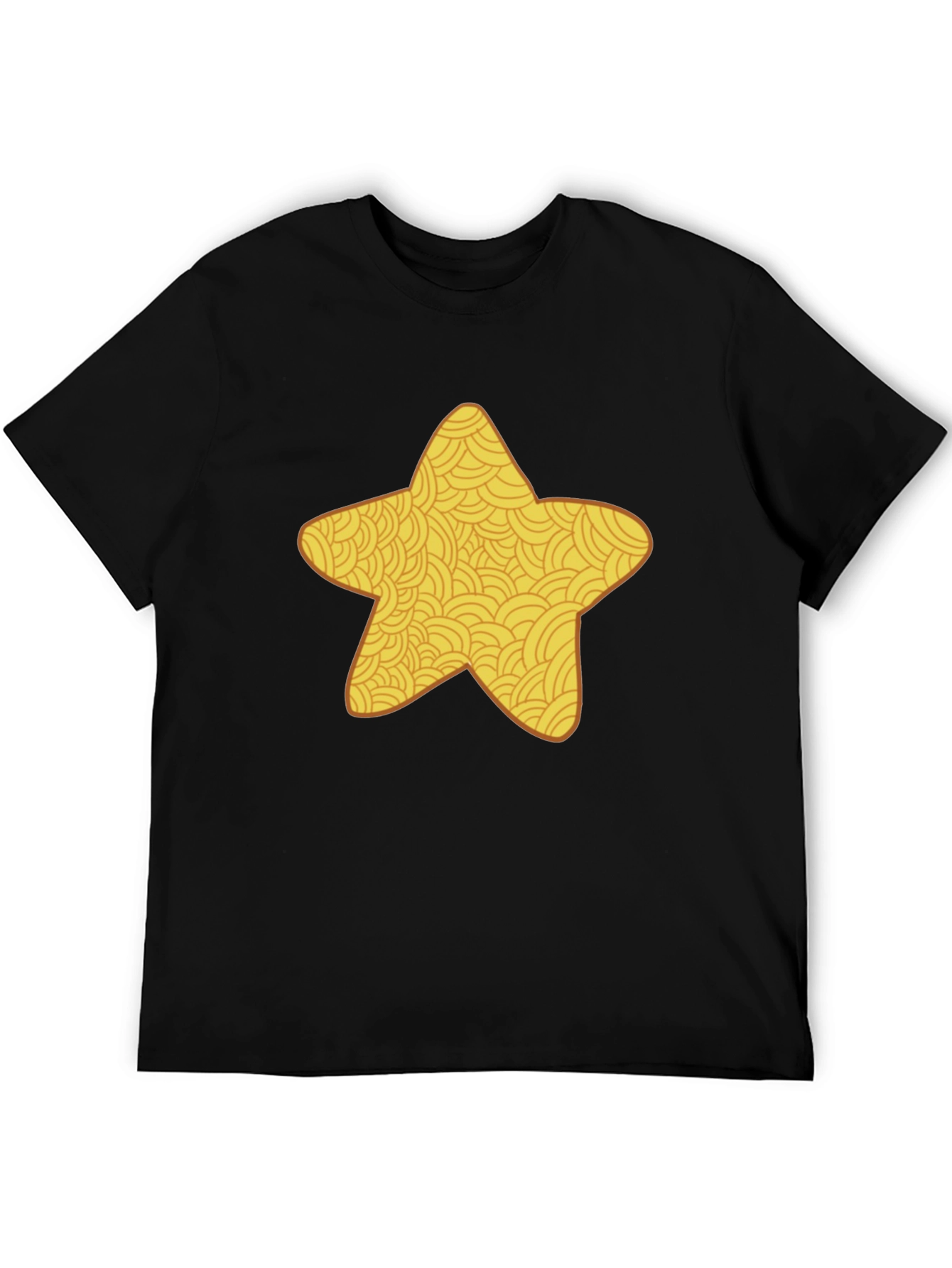 Golden Star Graphic Black T-Shirt