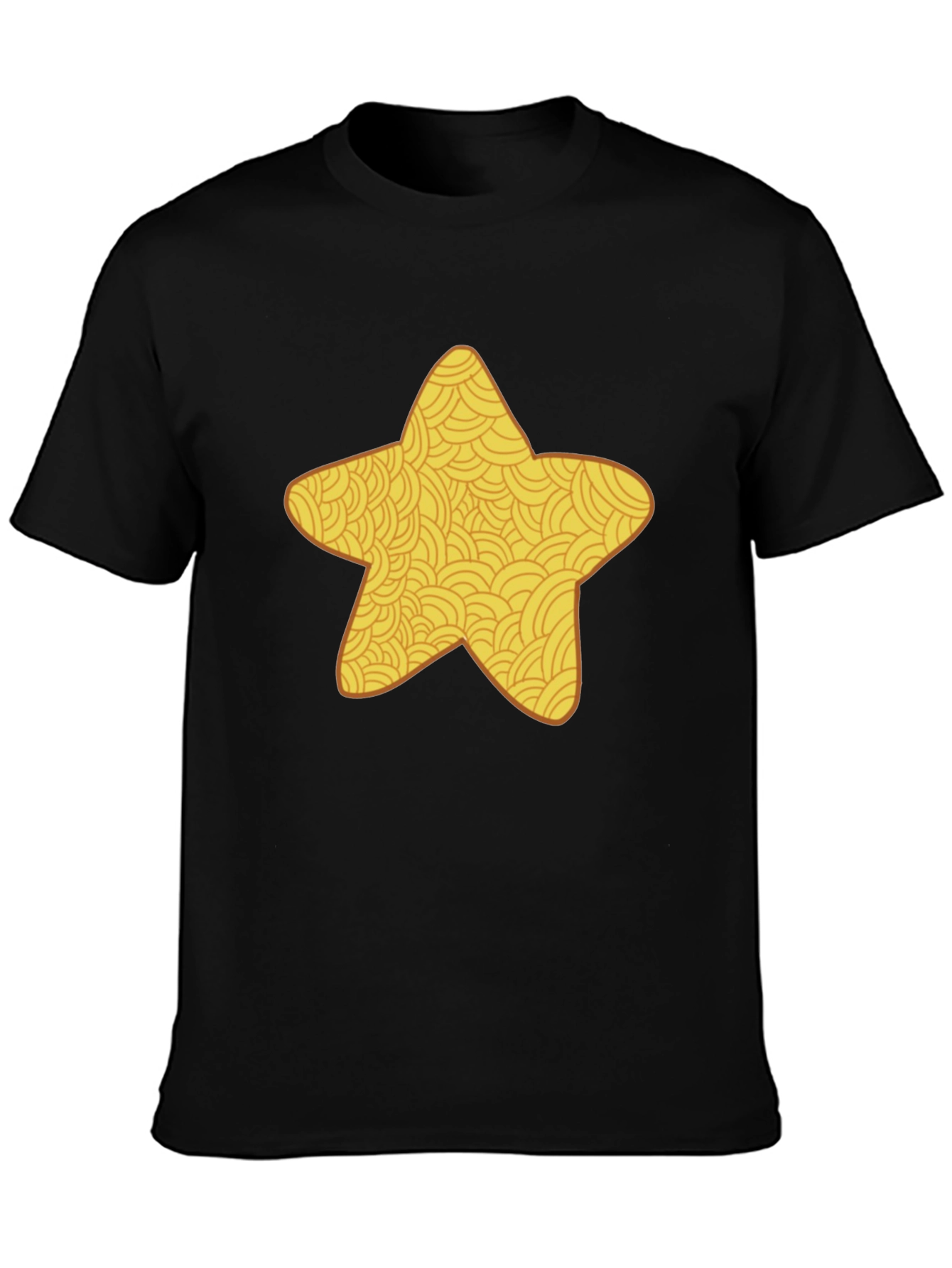 Golden Star Graphic Black T-Shirt