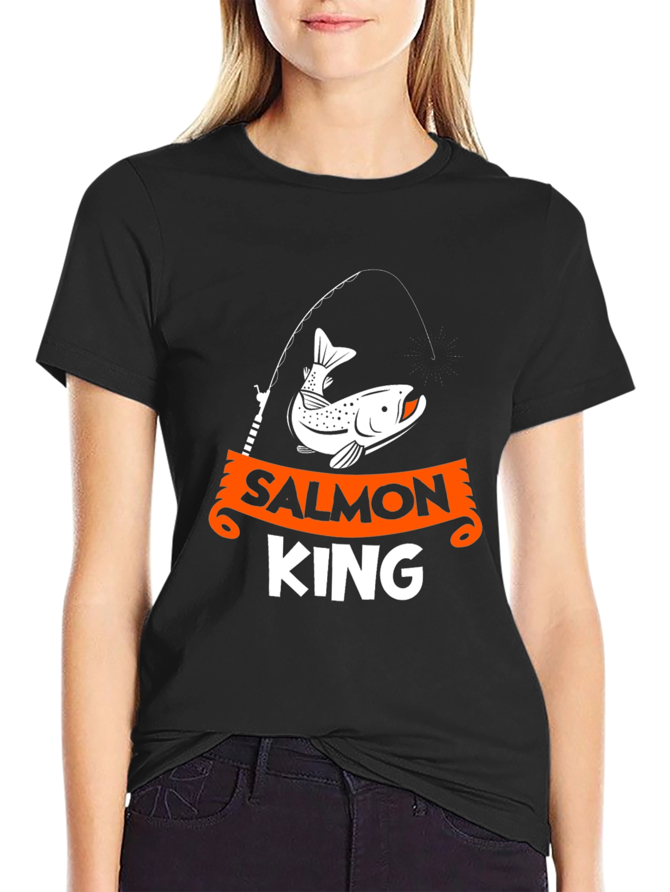Salmon King Graphic Tee - Fishing T-Shirt