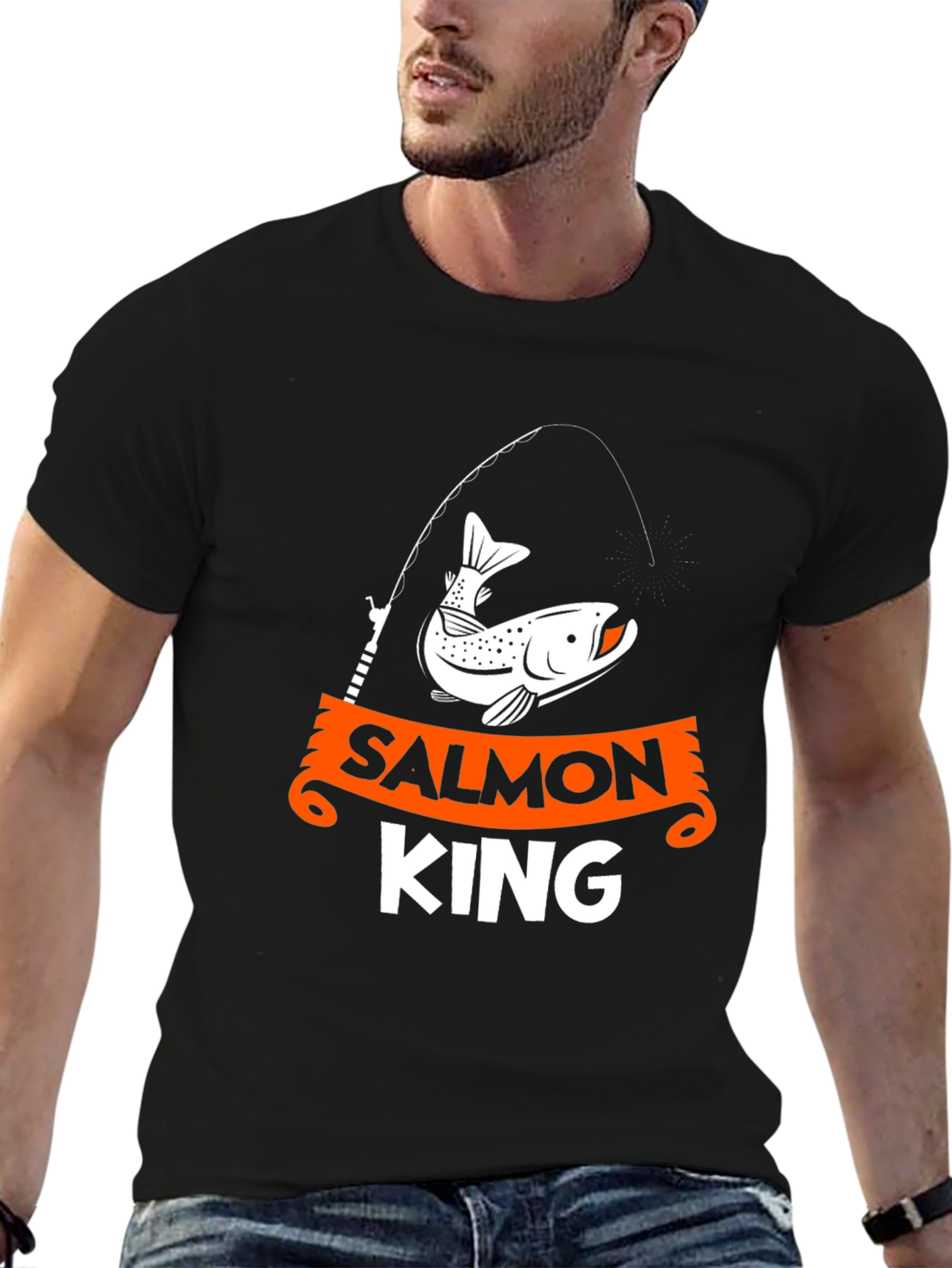 Salmon King Graphic Tee - Fishing T-Shirt