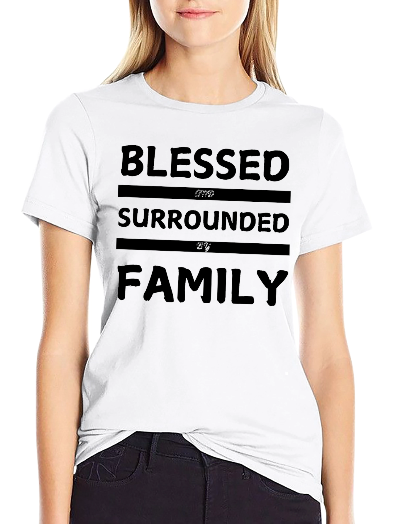 Blessed & Surrounded By Family Graphic Tee