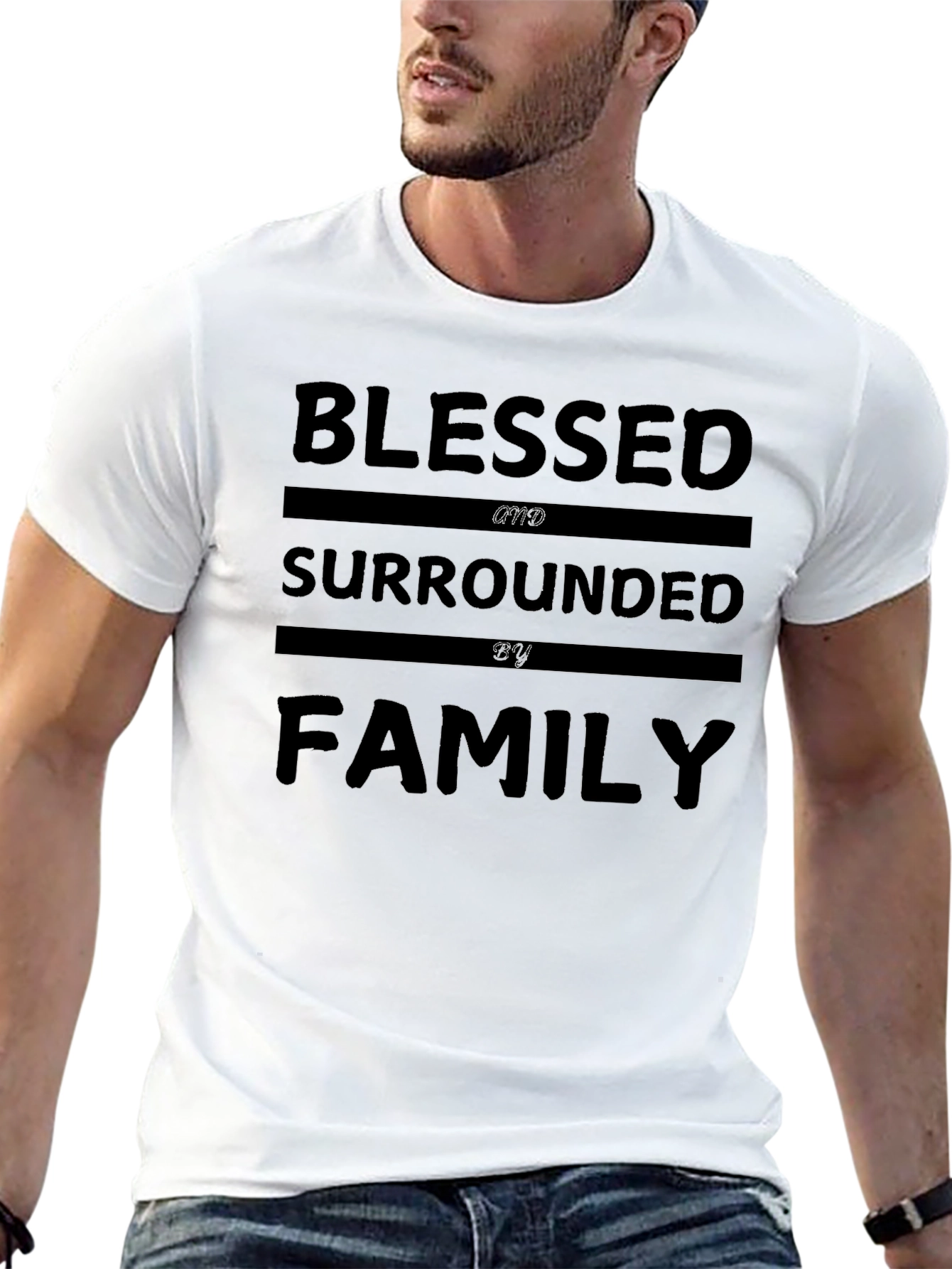 Blessed & Surrounded By Family Graphic Tee