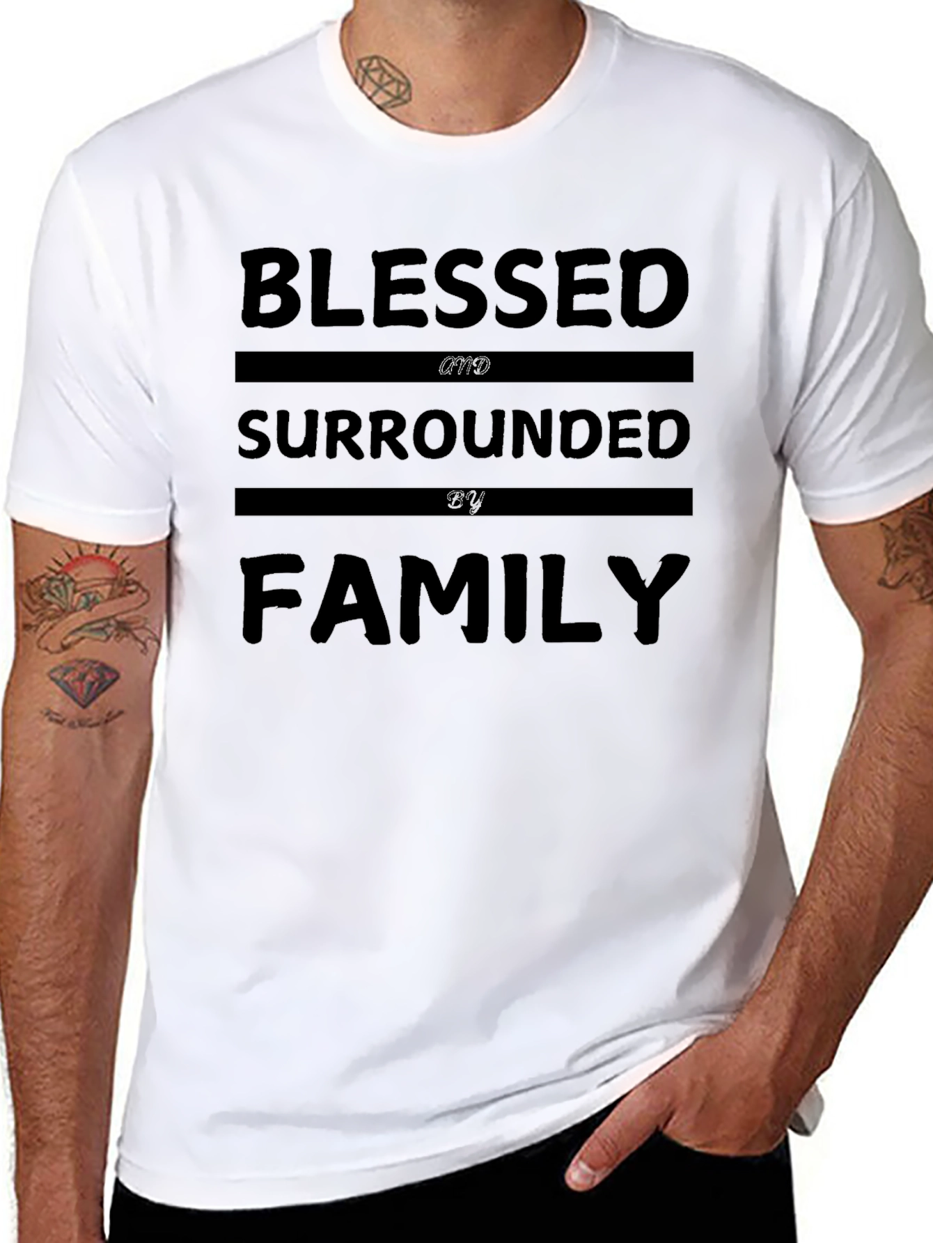 Blessed & Surrounded By Family Graphic Tee