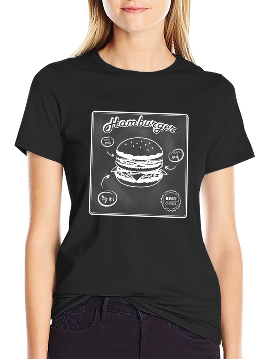 Hamburger Graphic T-Shirt - Foodie Fashion