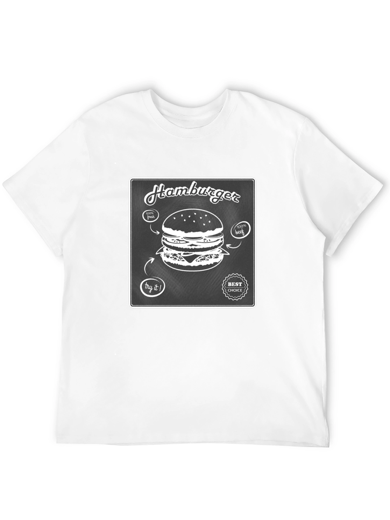 Hamburger Graphic T-Shirt - Foodie Fashion