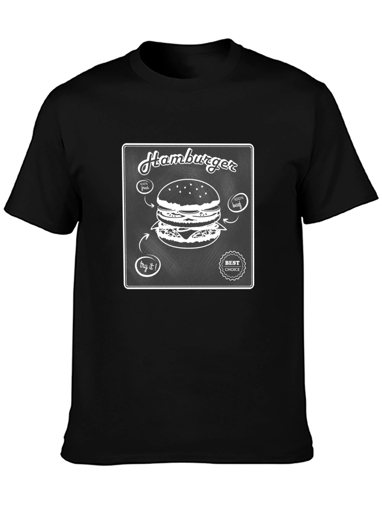 Hamburger Graphic T-Shirt - Foodie Fashion