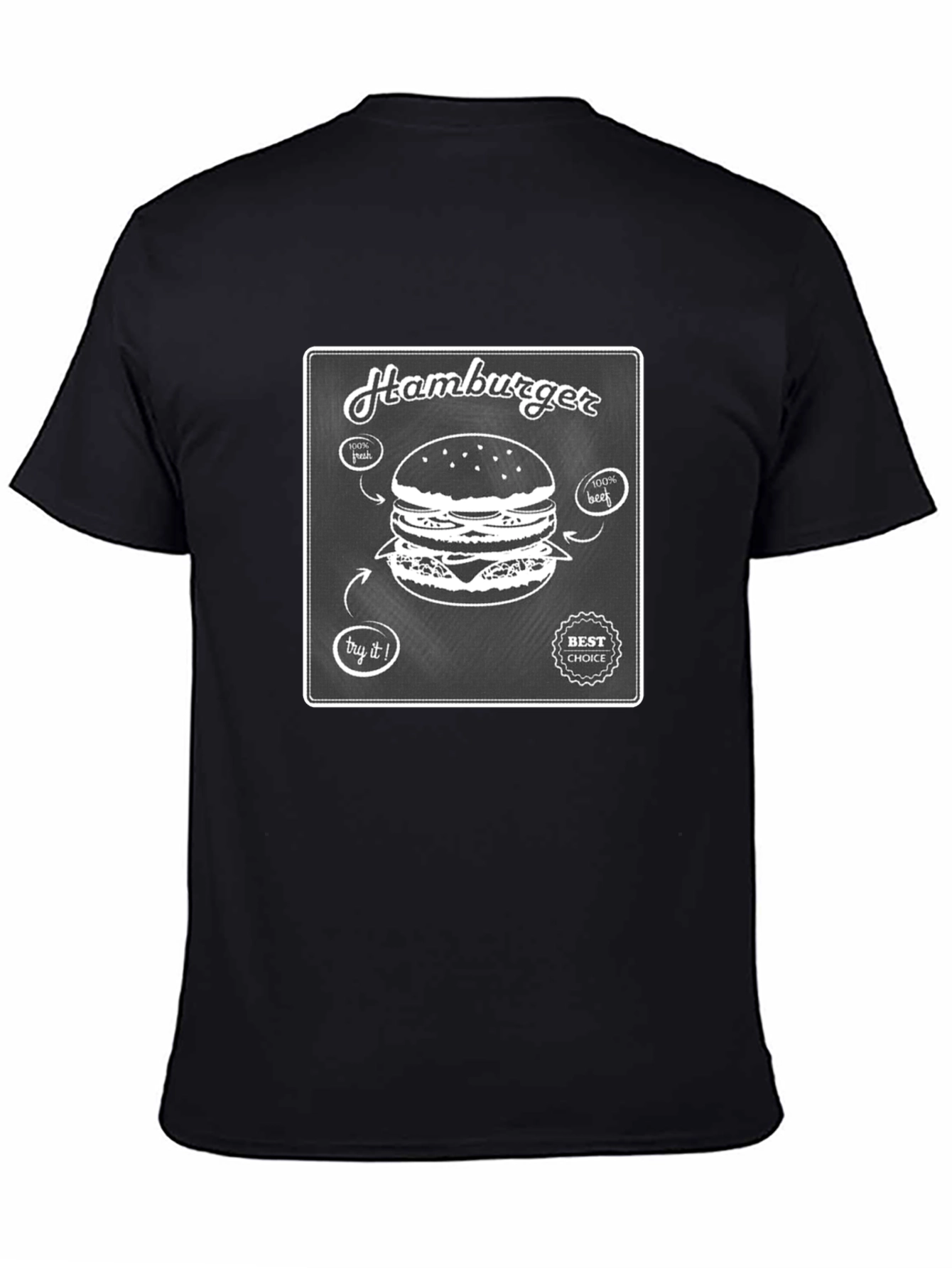 Hamburger Graphic T-Shirt - Foodie Fashion