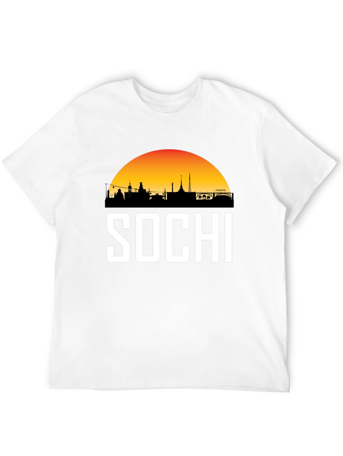Sochi Skyline T-Shirt - Black Graphic Tee