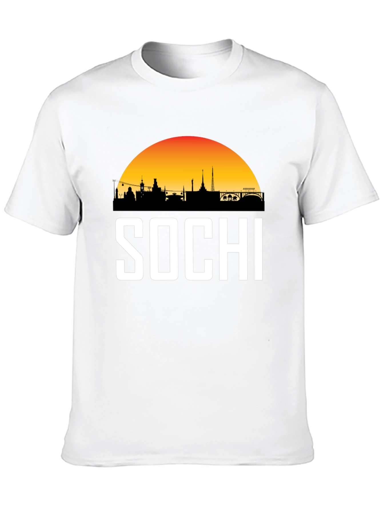Sochi Skyline T-Shirt - Black Graphic Tee