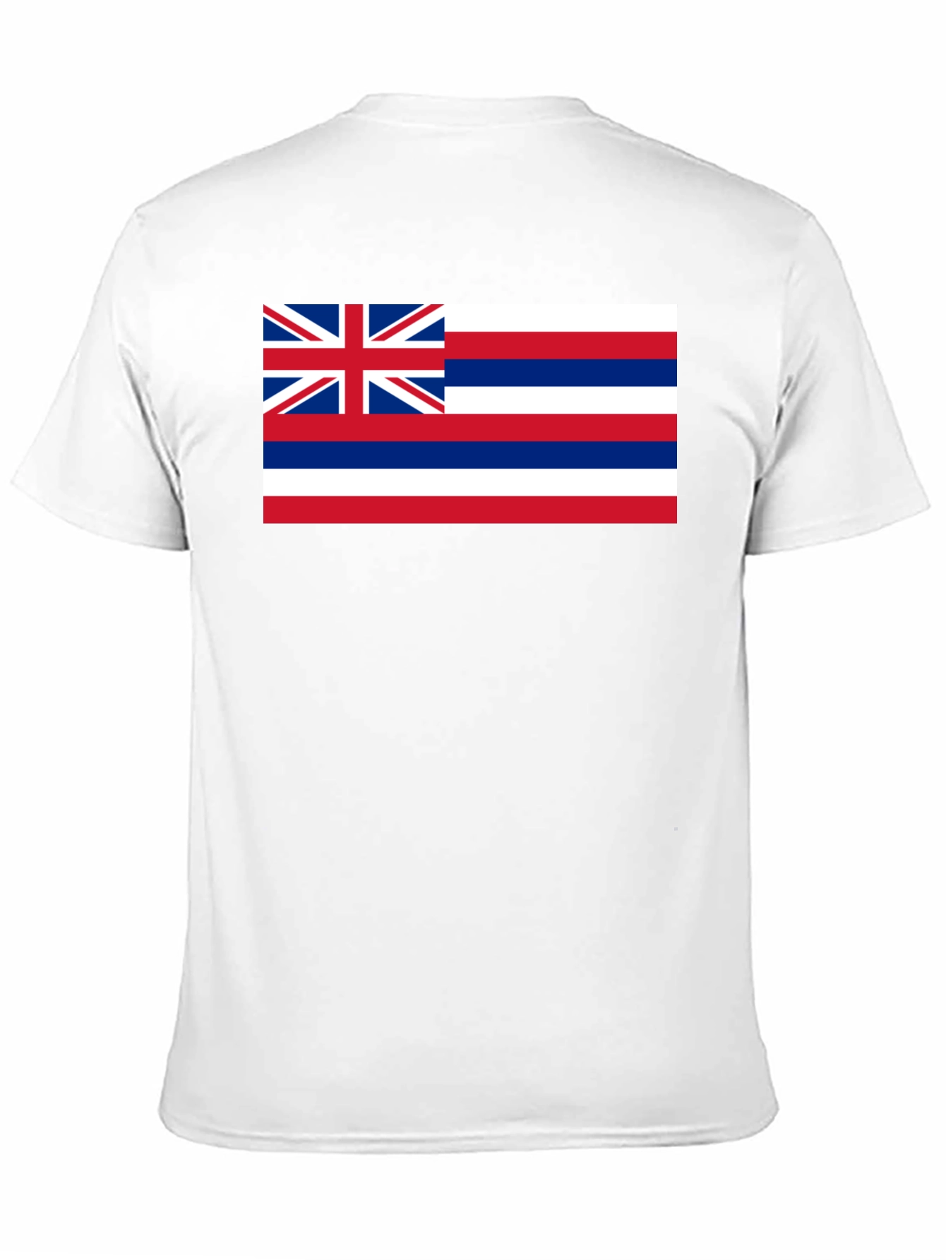 Hawaii Flag Graphic Tee - Black Crew Neck T-Shirt