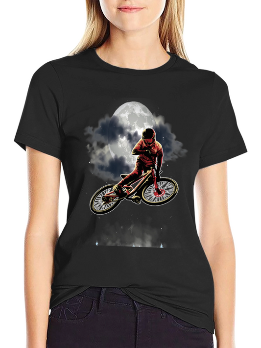 Mountain Bike Moon T-Shirt - Ride Under the Stars