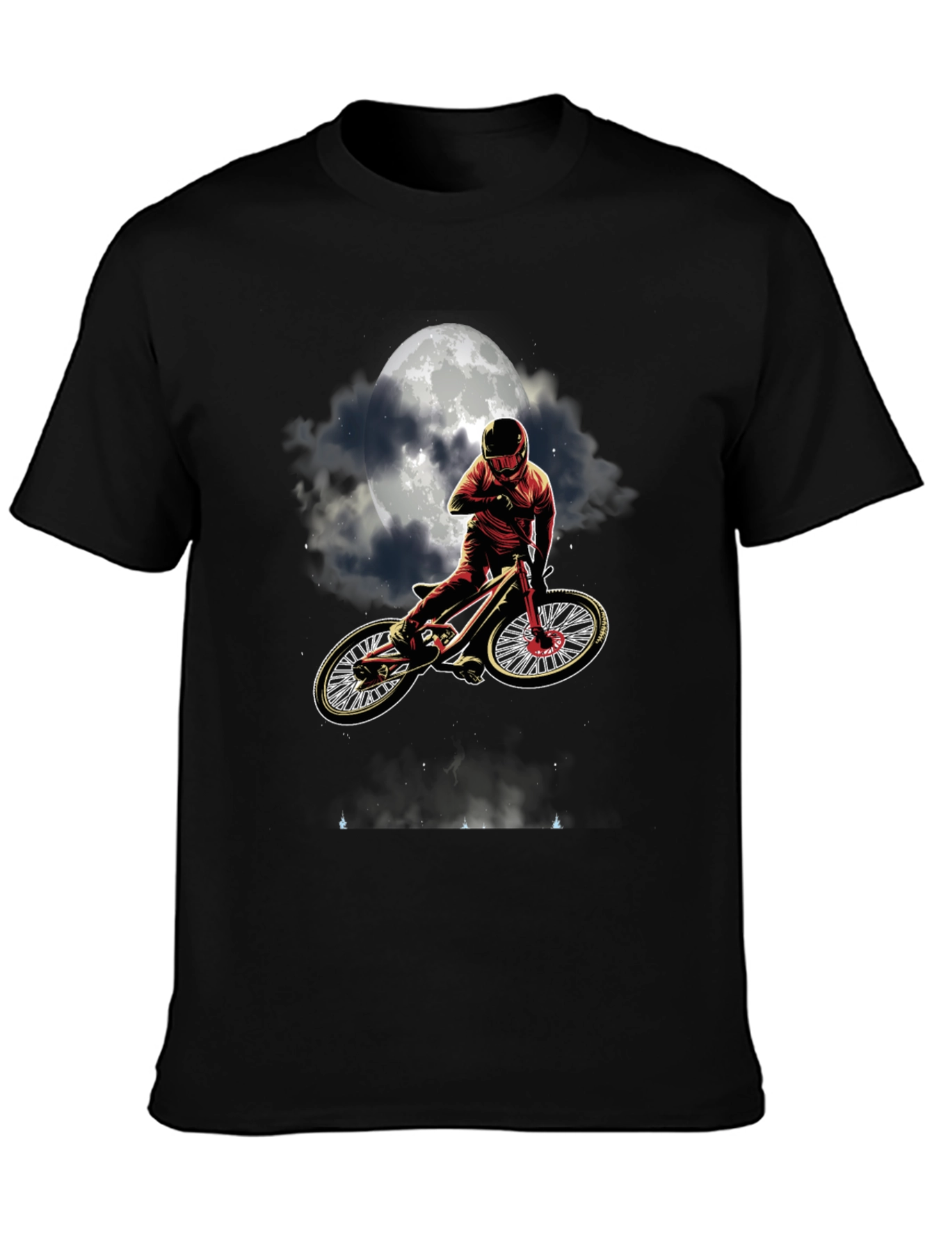 Mountain Bike Moon T-Shirt - Ride Under the Stars