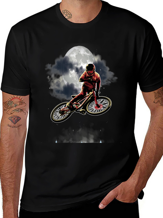 Mountain Bike Moon T-Shirt - Ride Under the Stars