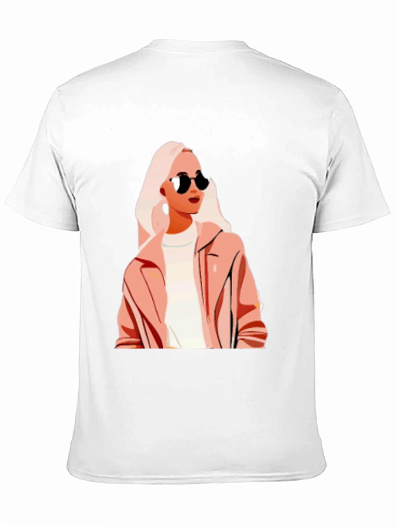 Stylish Woman Graphic Print Black T-Shirt