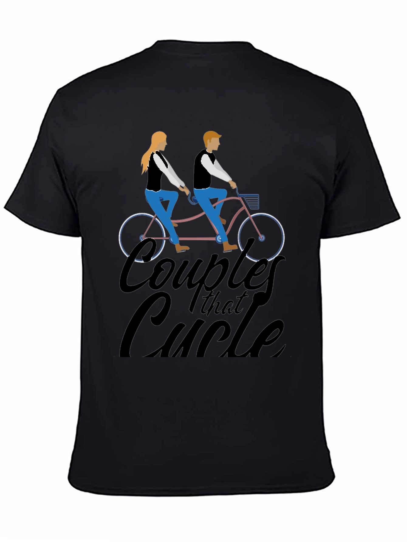 Couples That Cycle T-Shirt - Black
