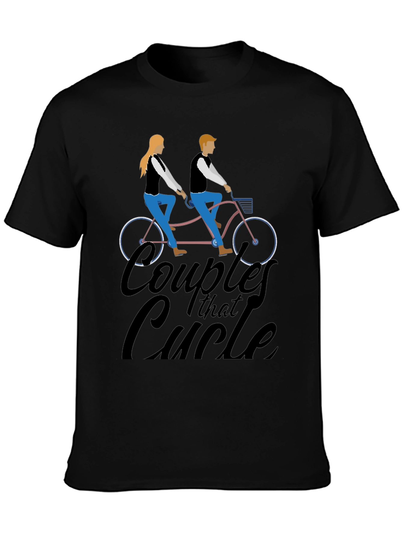 Couples That Cycle T-Shirt - Black