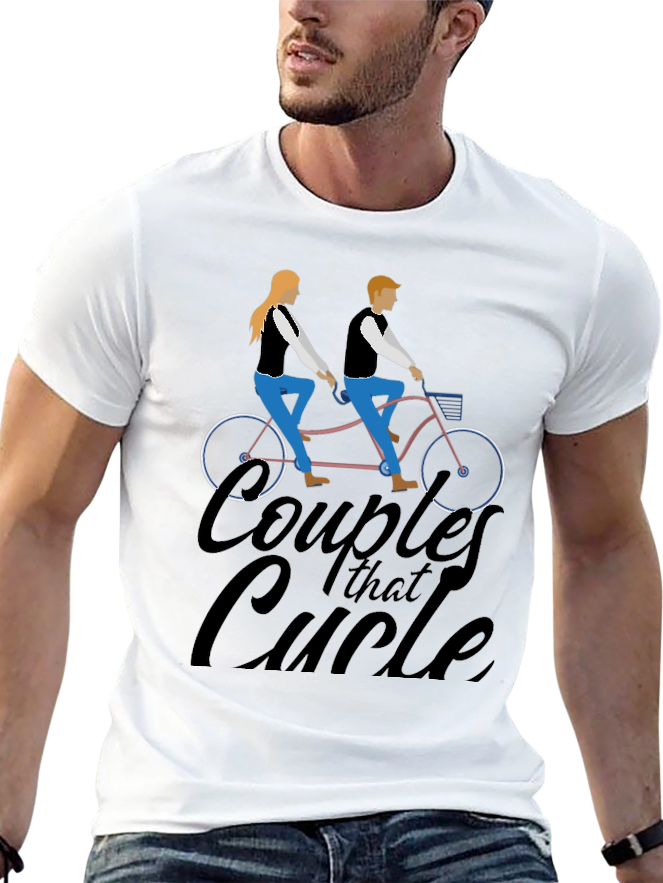 Couples That Cycle T-Shirt - Black