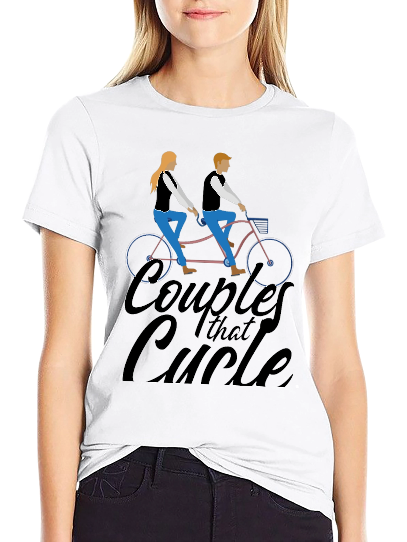 Couples That Cycle T-Shirt - Black