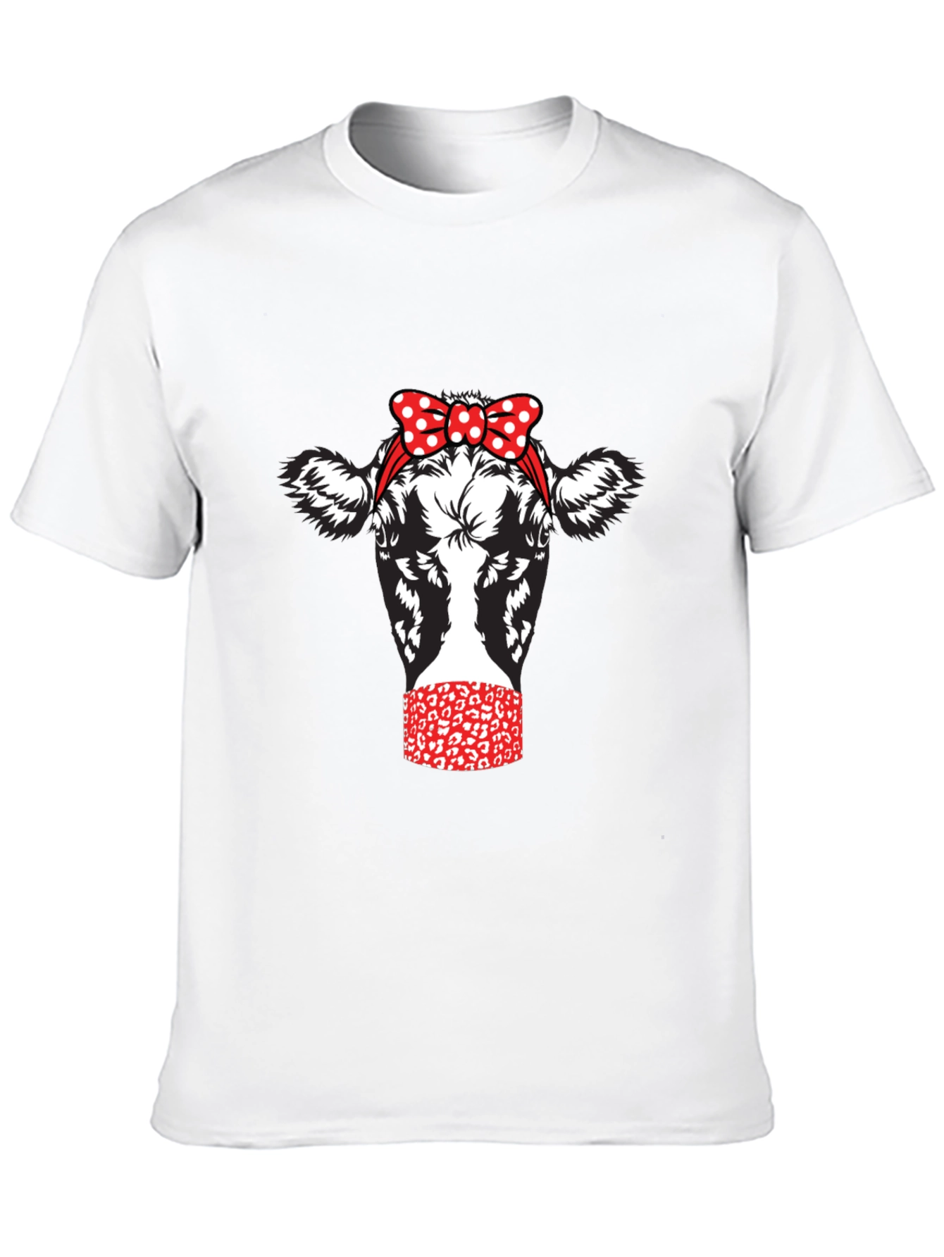 Cow with Bandana Graphic Tee