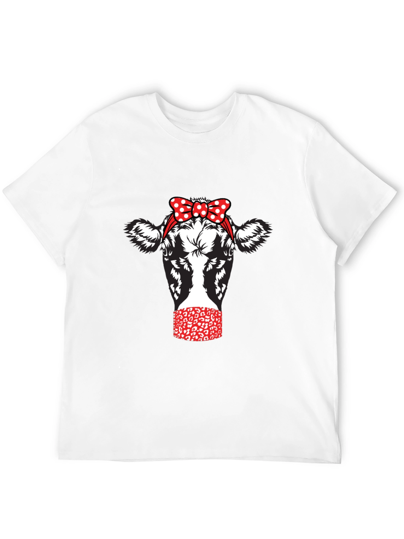 Cow with Bandana Graphic Tee