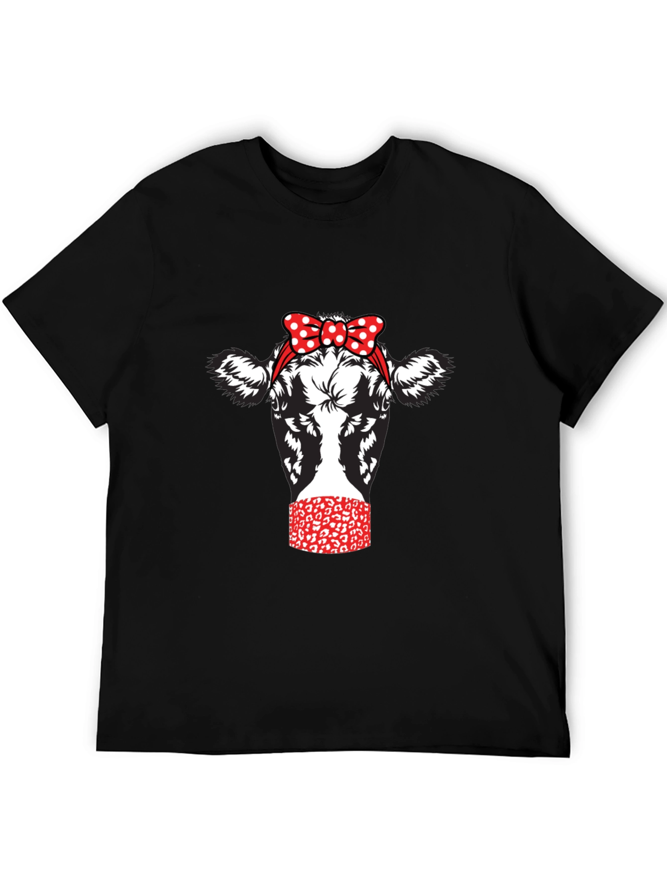 Cow with Bandana Graphic Tee