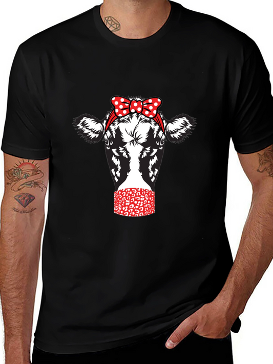 Cow with Bandana Graphic Tee