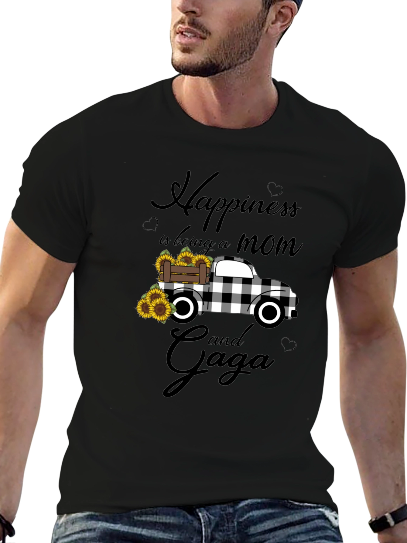 Happiness is Being a Mom and Gaga Truck T-Shirt