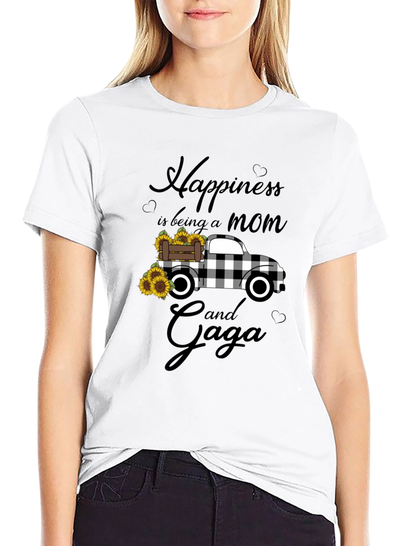 Happiness is Being a Mom and Gaga Truck T-Shirt